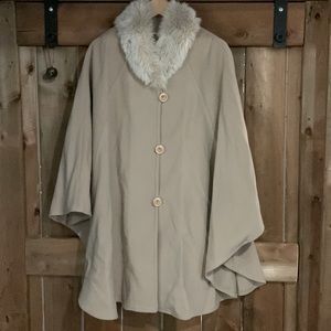 Wool cape jacket
